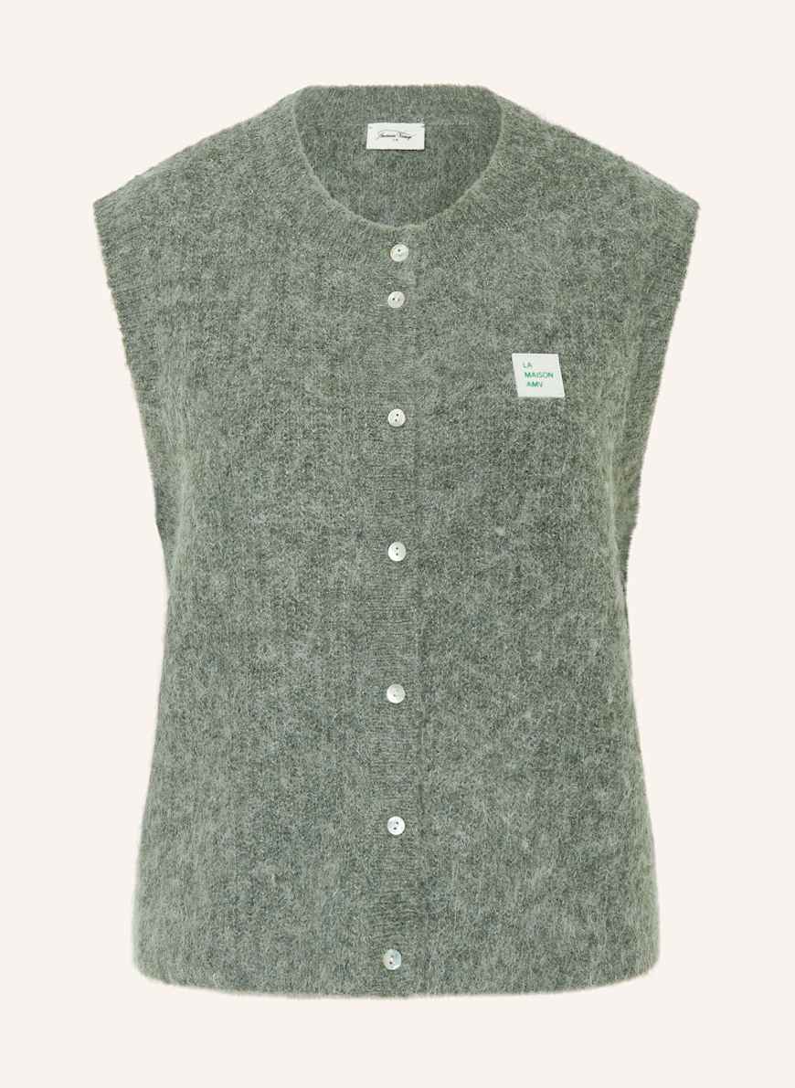【楽天カード分割】 American Vintage green in alpaca with EAST vest Knit トップス