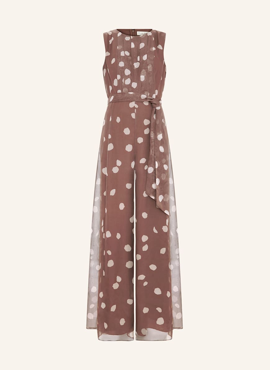 安心追跡付【Phase Eight】Maxineドット柄ジャンプスーツ Phase Eight Jumpsuit MAXINE in brown/ light pink