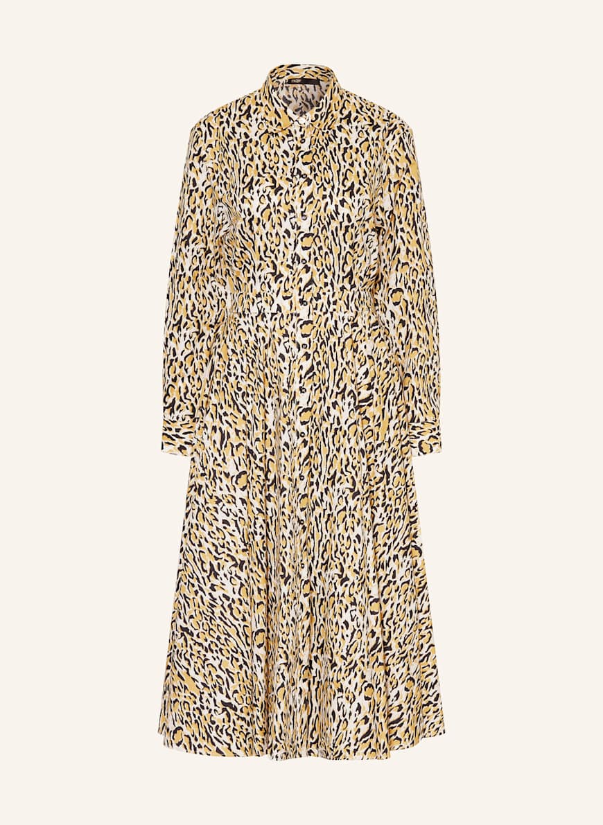 maje Hemdblusenkleid: BEIGE/ WEISS/ SCHWARZ
