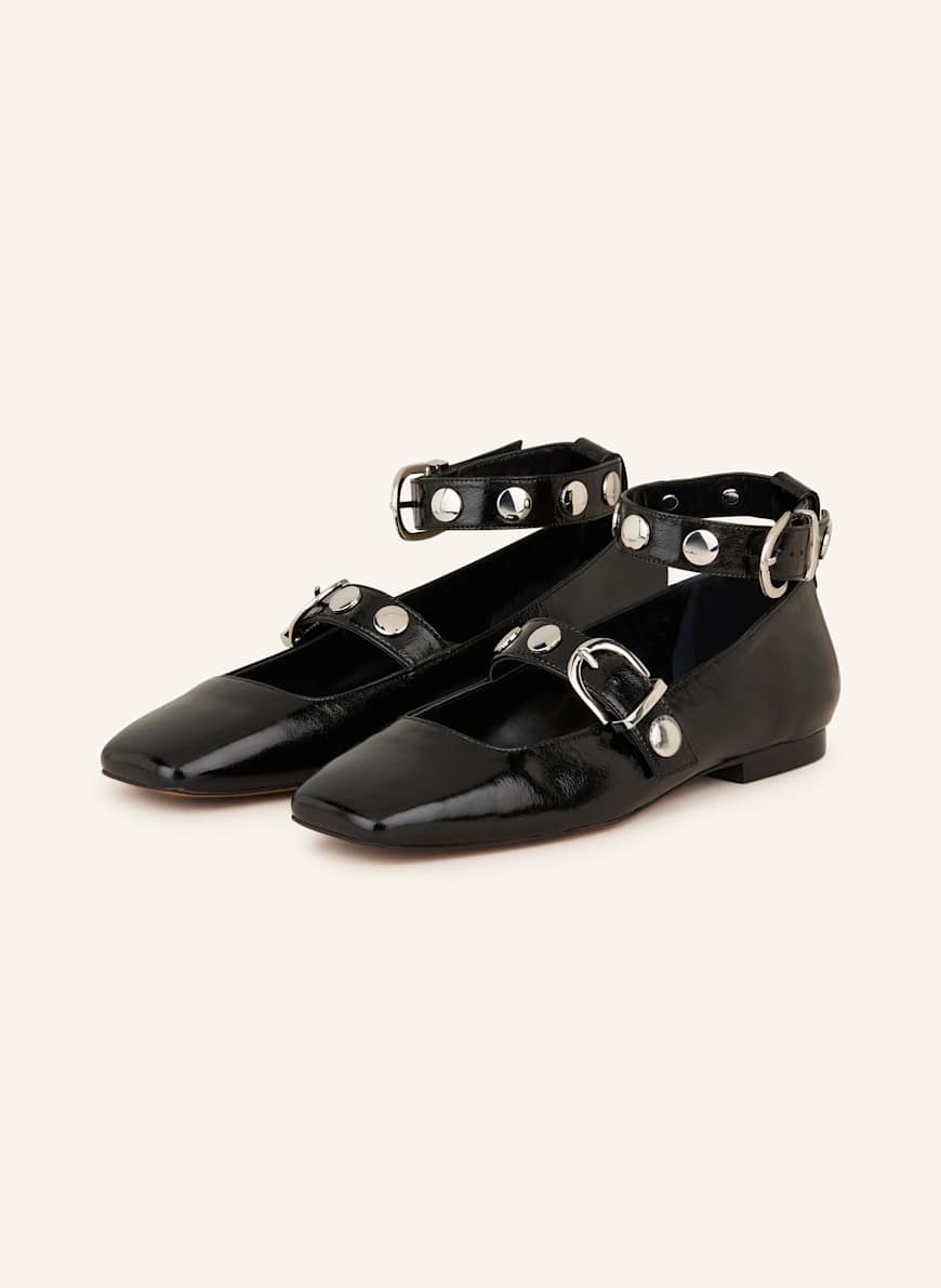 maje Mary-Jane-Ballerinas: SCHWARZ