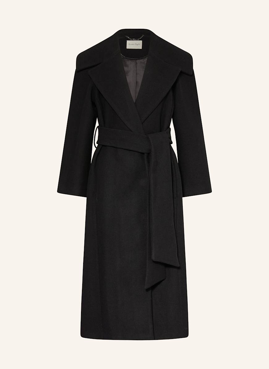 Phase Eight ANNABEL coat with wool in black