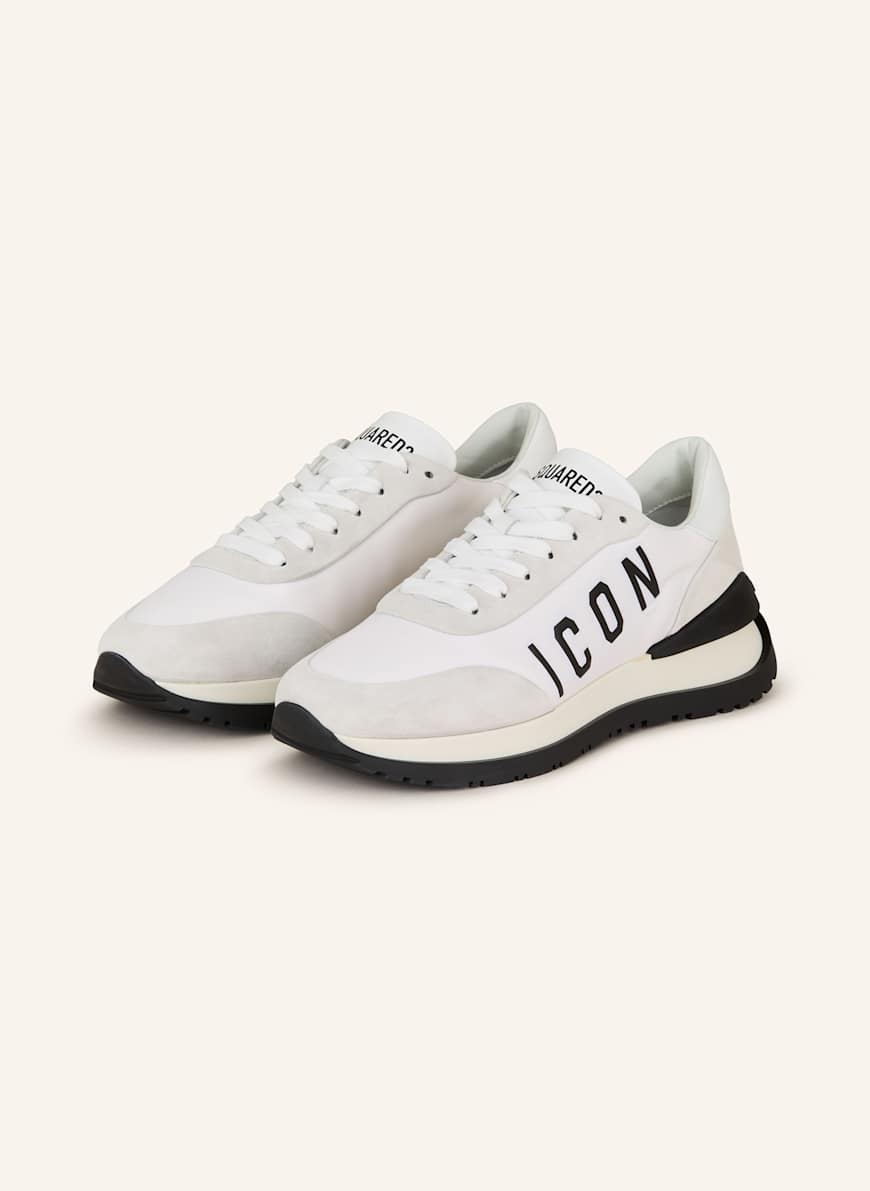 DSQUARED2 Sneaker RUNNING: WEISS/ HELLGRAU