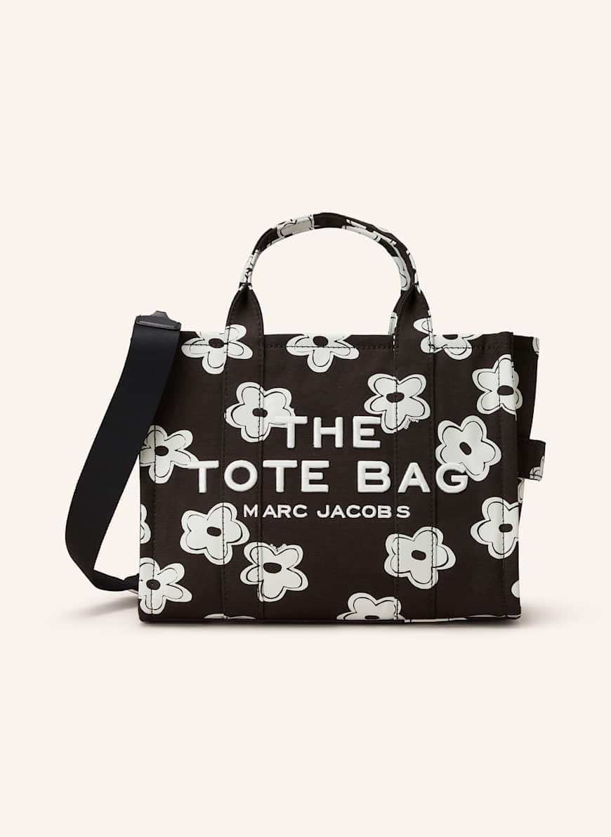 MARC JACOBS Shopper THE MEDIUM TOTE BAG in schwarz/ weiss