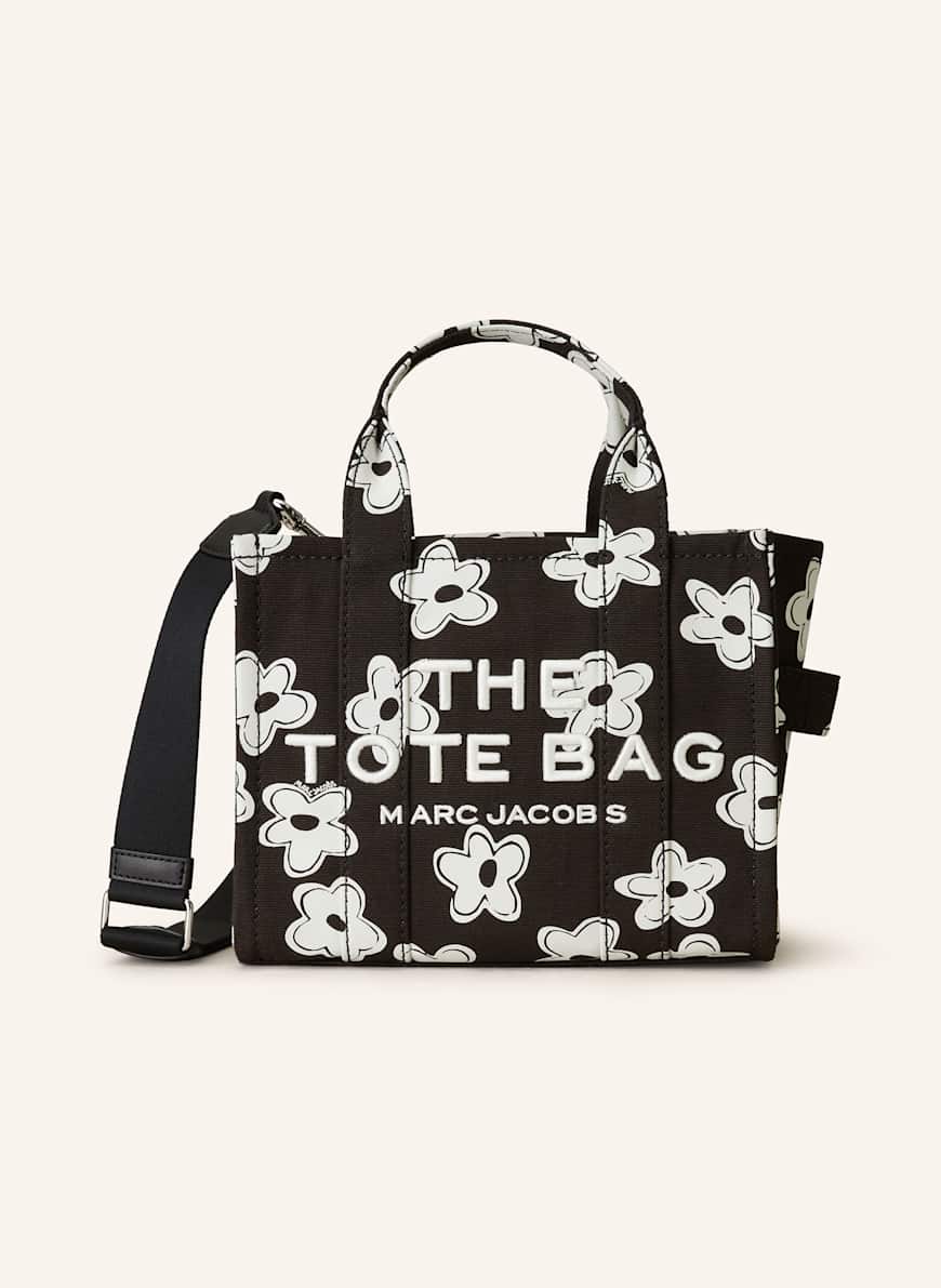 MARC JACOBS Shopper THE SMALL TOTE BAG: SCHWARZ/ WEISS