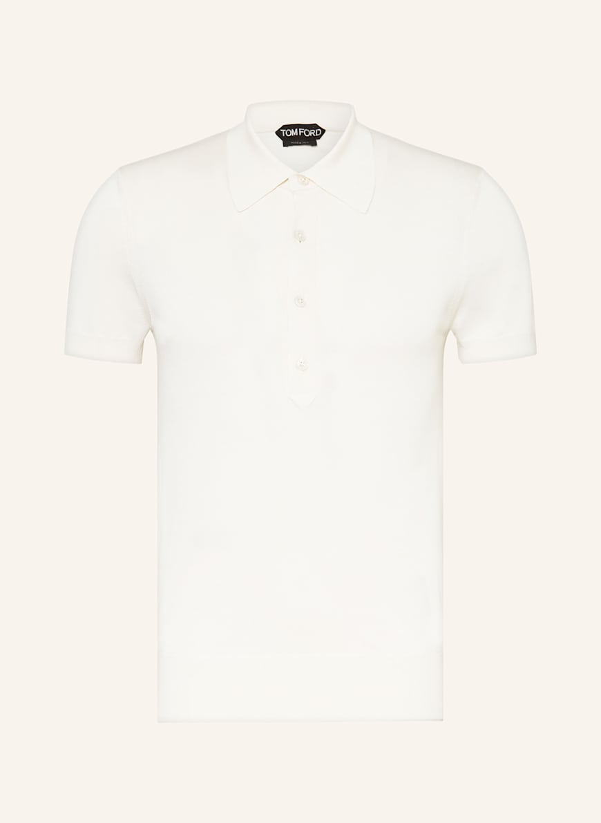 TOM FORD Jersey-Poloshirt mit Seide: ECRU
