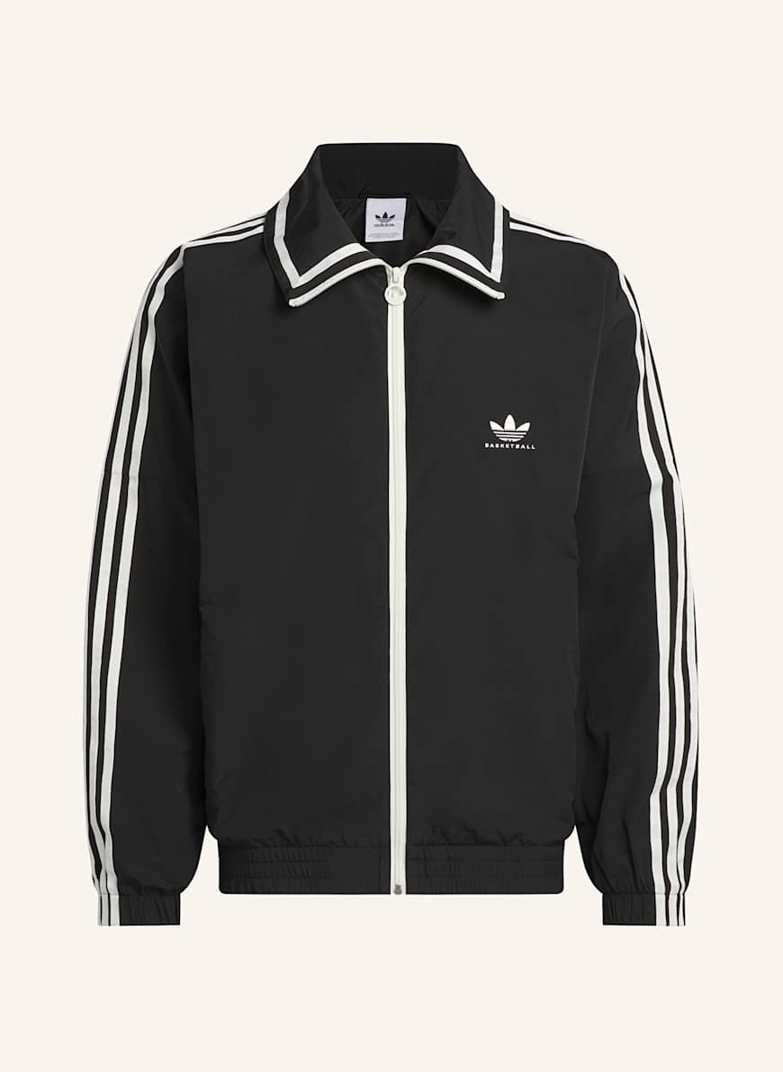 adidas BASKETBALL リバーシブル ナイロンジャケット ブラックS adidas Originals BASKETBALL SHELL training jacket in black