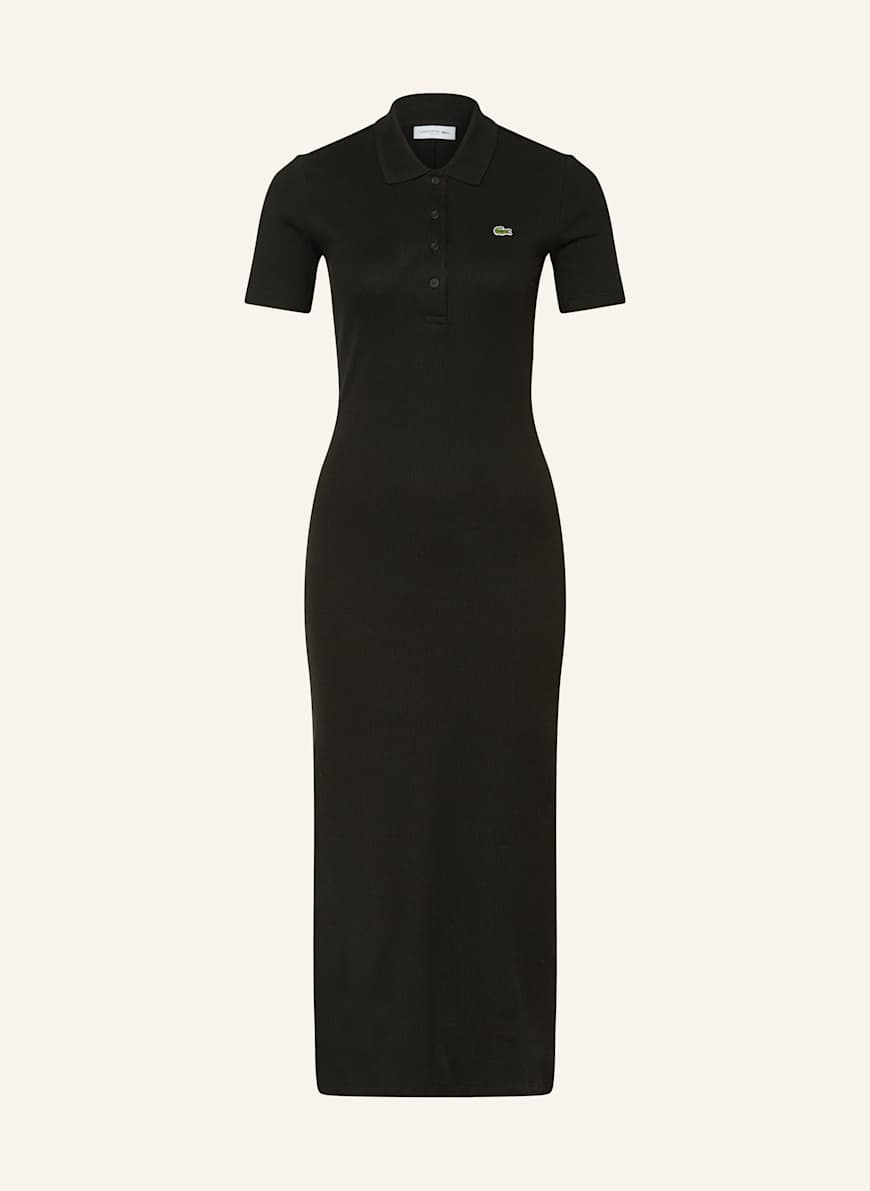 LACOSTE Polokleid: SCHWARZ