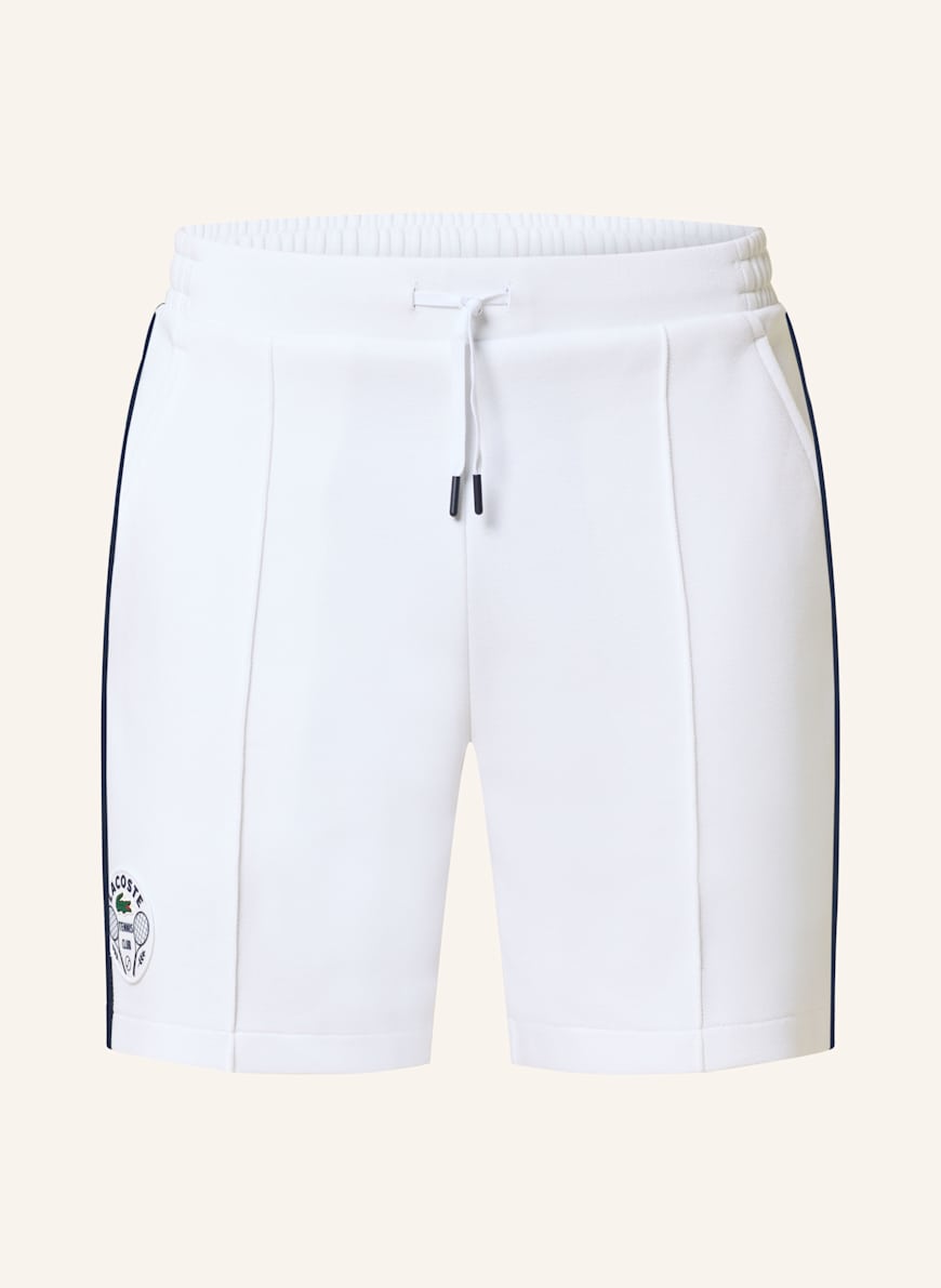 LACOSTE Tennisshorts HERITAGE: WEISS/ DUNKELBLAU