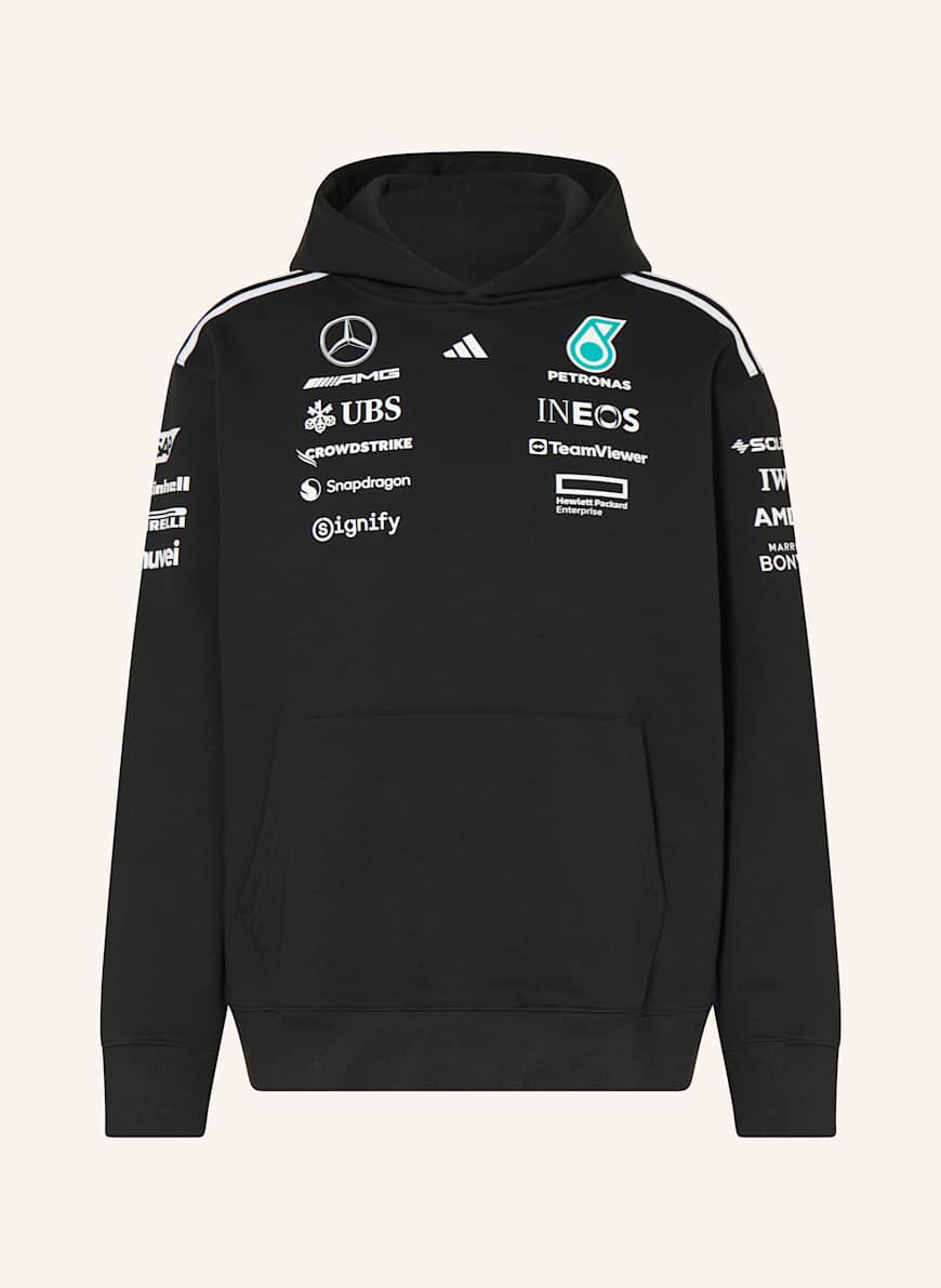 adidas Hoodie MERCEDES - AMG PETRONAS FORMULA ONE TEAM TEAM HOOD MEN: SCHWARZ/ WEISS
