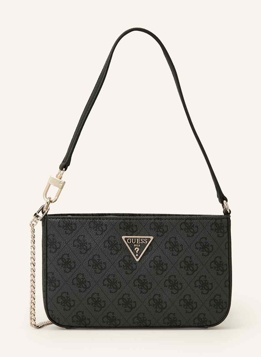 GUESS Schultertasche NOELLE MINI: DUNKELGRAU/ SCHWARZ