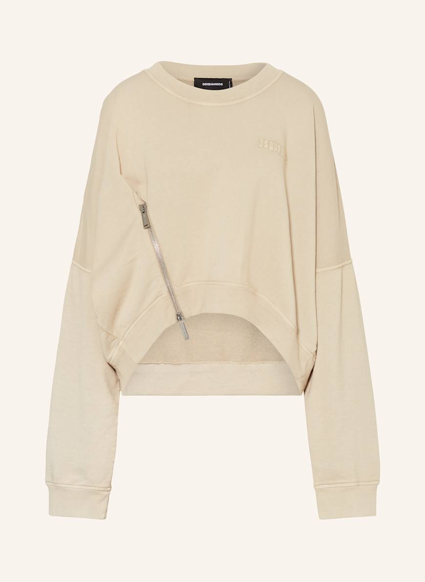 DSQUARED2 Cropped-Sweatshirt ONION: BEIGE