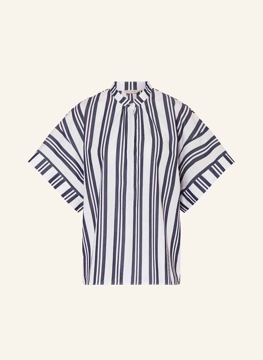 GANT Blusenshirt: DUNKELBLAU/ WEISS