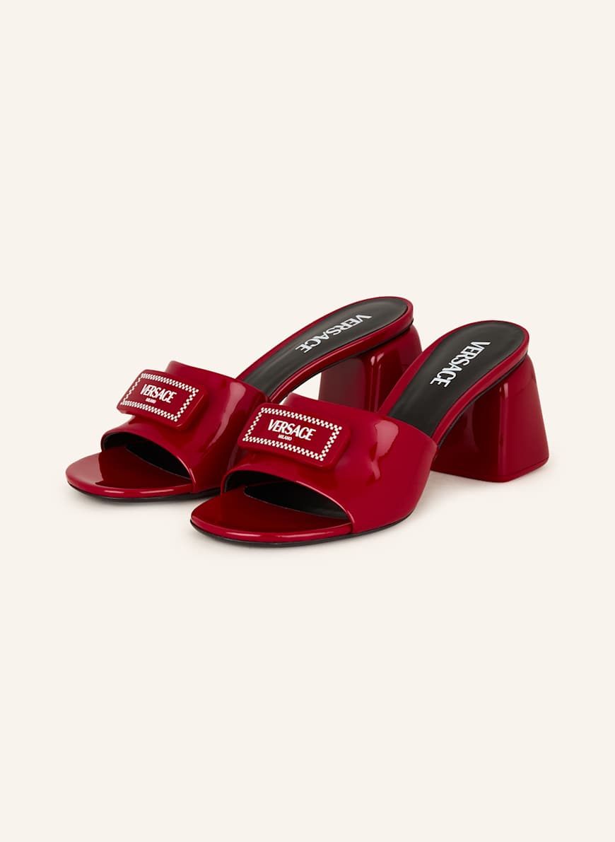 VERSACE Lack-Mules: ROT
