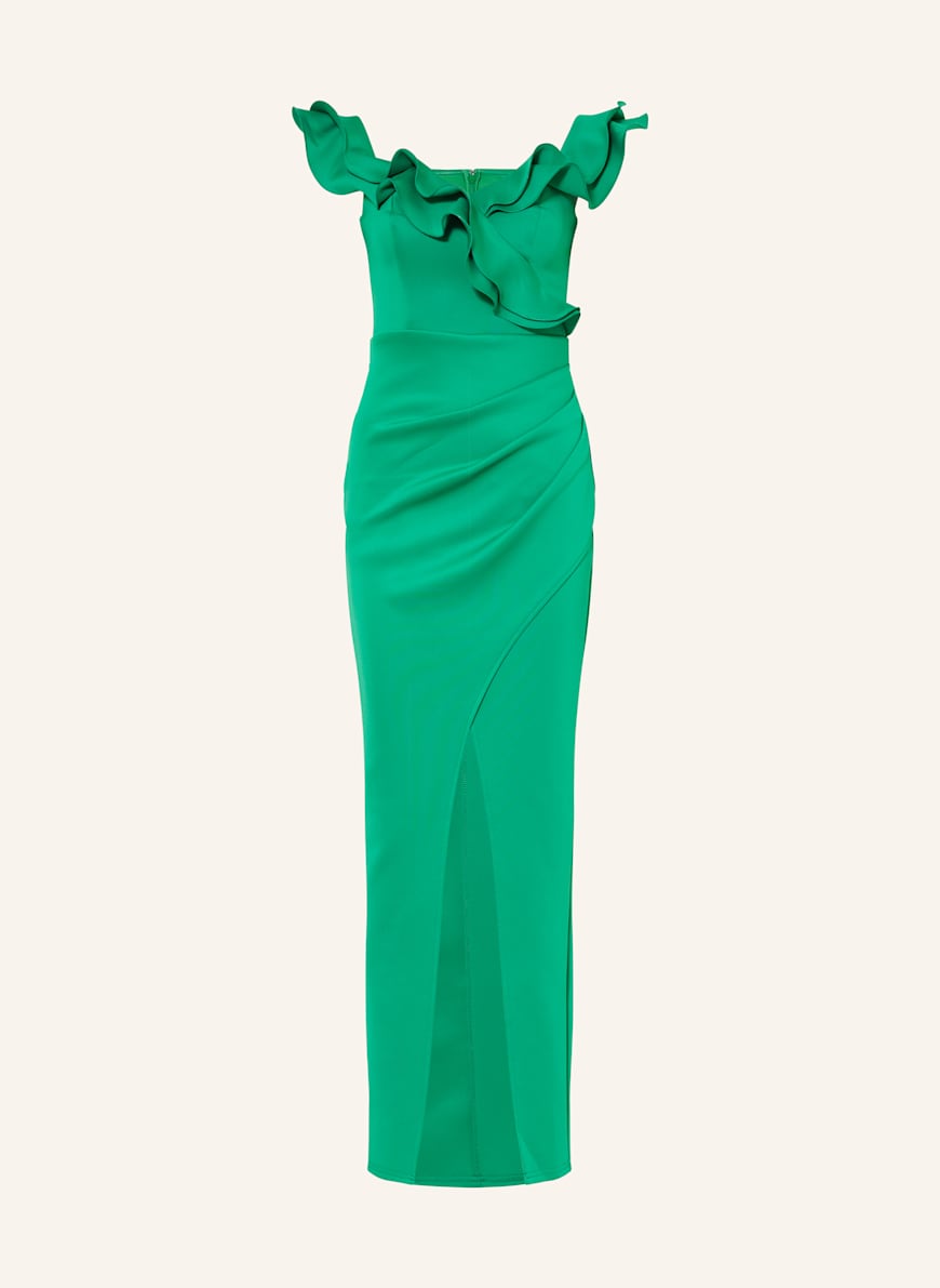 LIPSY Evening dress with frills in green