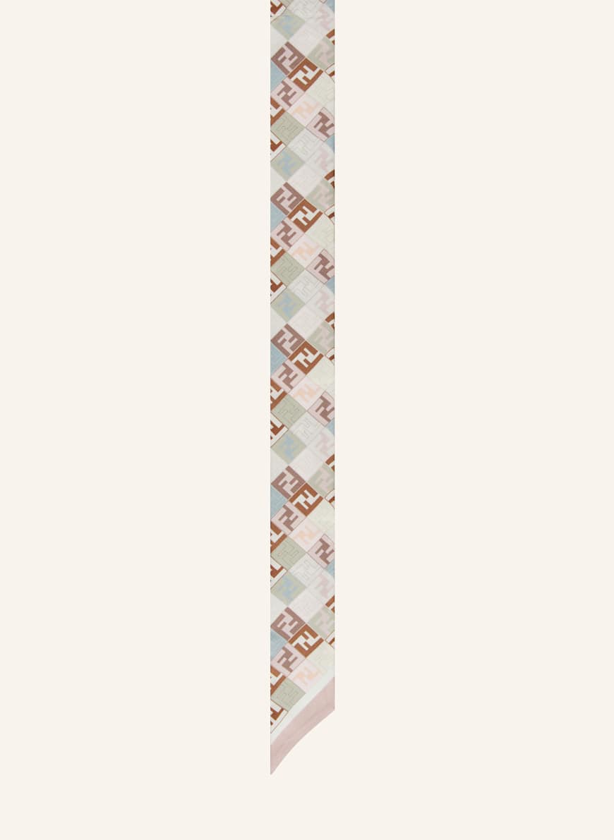 FENDI Seidentuch: ROSÉ/ HELLGRÜN/ ECRU
