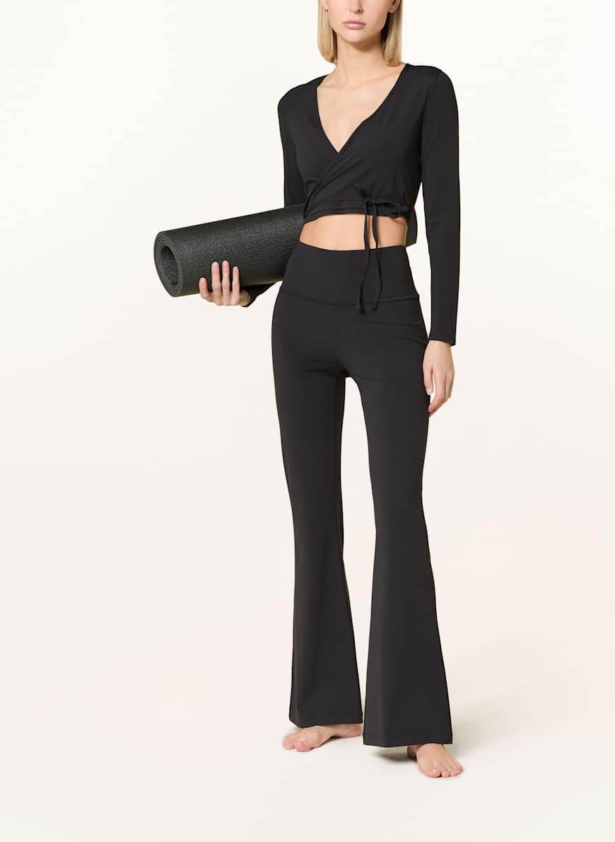 lululemon Wrap shirt NULU™ LONG-SLEEVE CROPPED WRAP in black