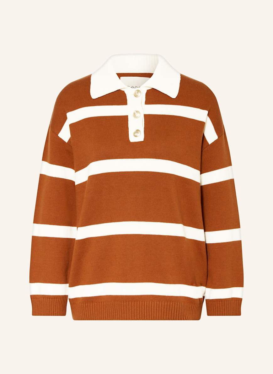 GANT Rugbyshirt: BRAUN/ WEISS