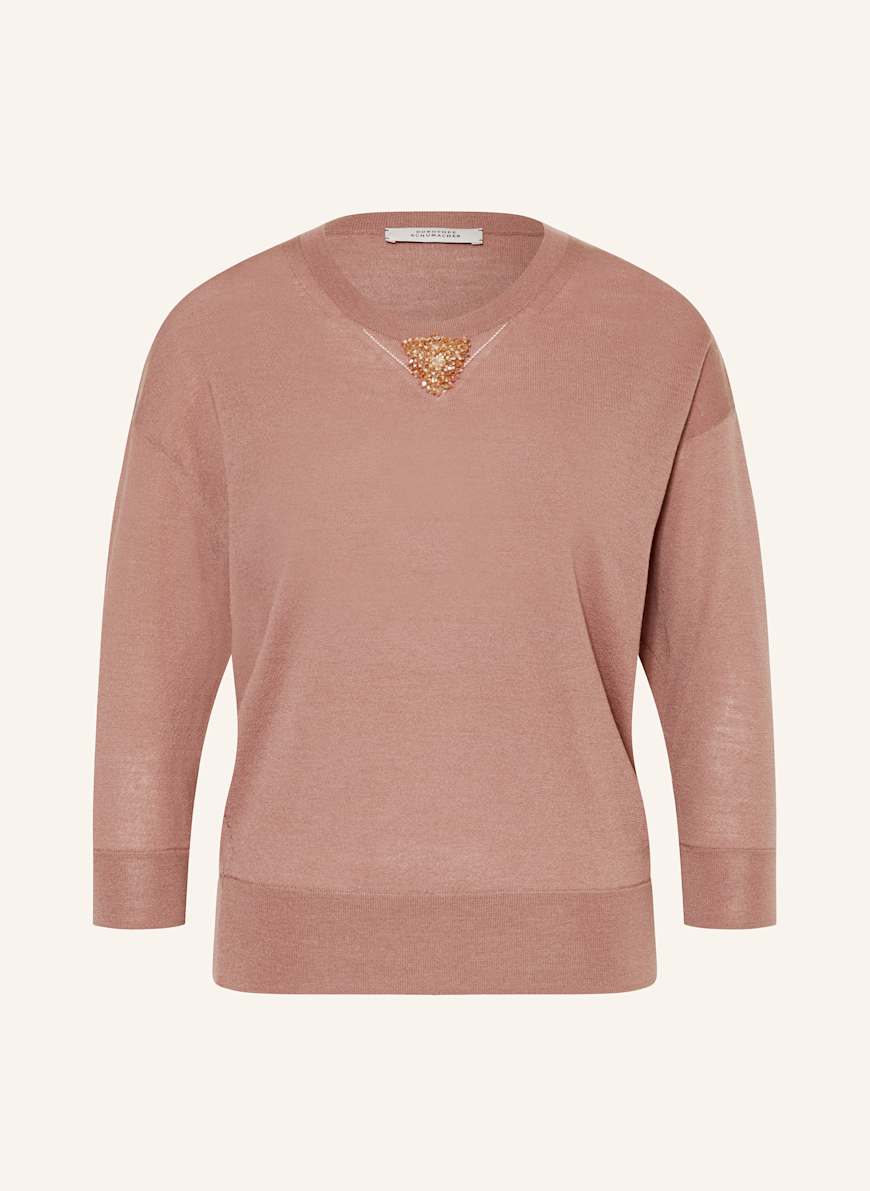 DOROTHEE SCHUMACHER Pullover REFINED ESSENTIALS mit Schmuckperlen: ALTROSA
