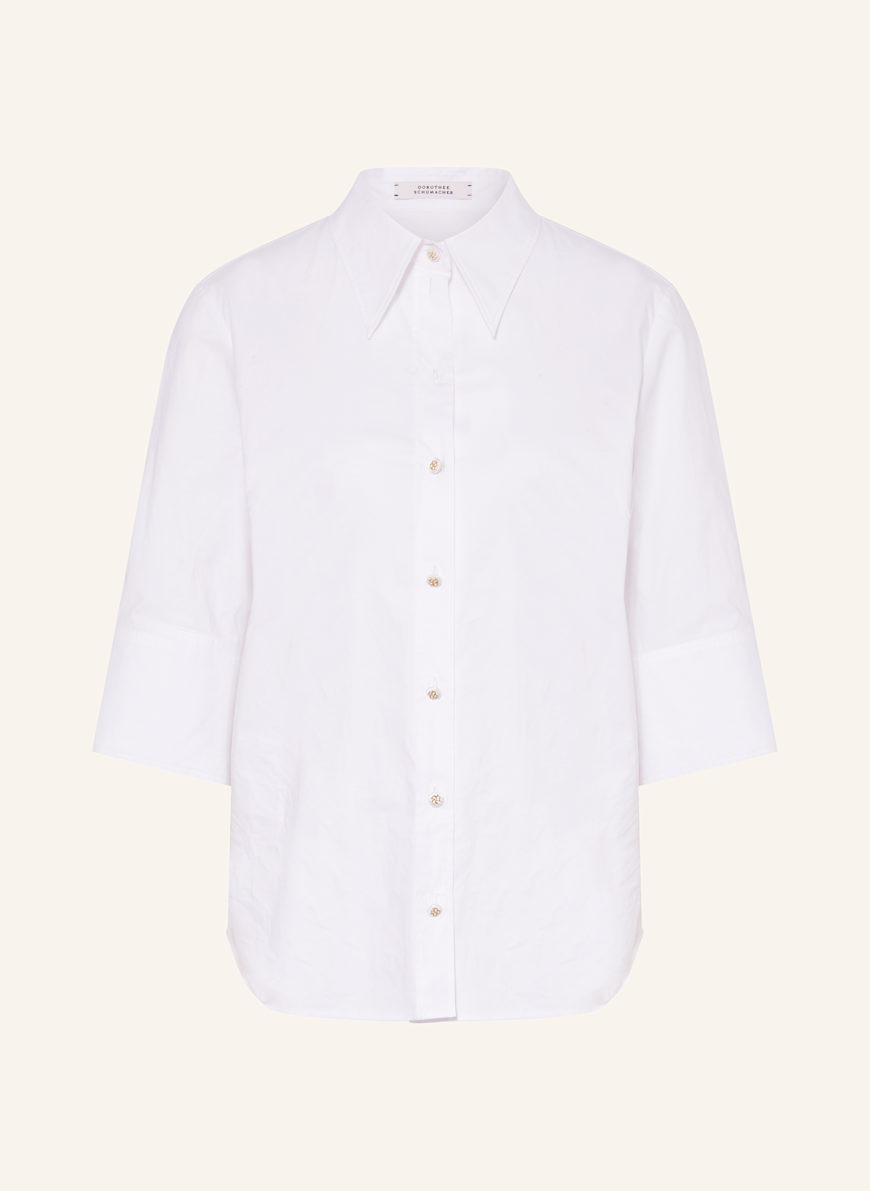 DOROTHEE SCHUMACHER Hemdbluse PURE POWER mit 3/4-Arm: WEISS