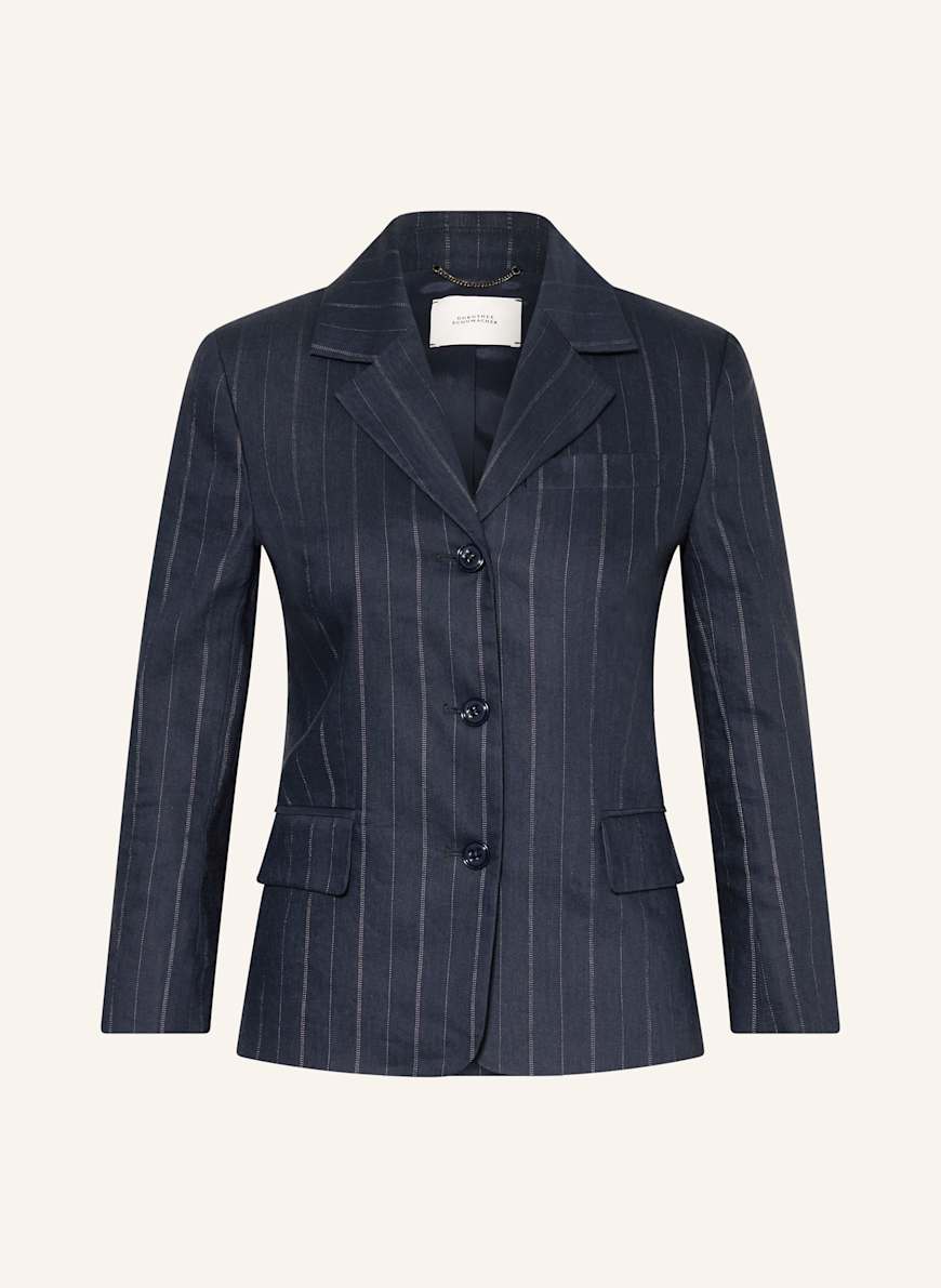 DOROTHEE SCHUMACHER Blazer MODERN SOPHISTICATION mit 3/4-Arm: DUNKELBLAU/ GRAU