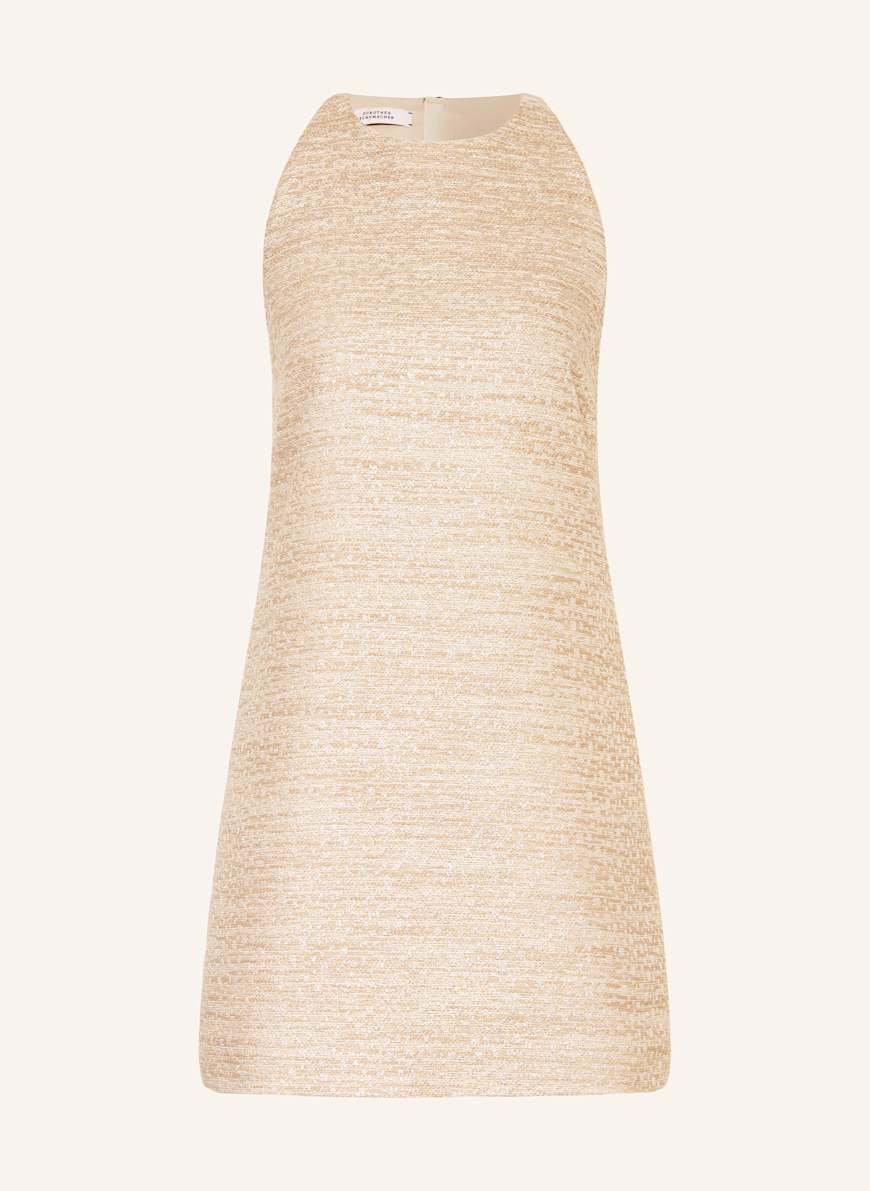 DOROTHEE SCHUMACHER Cocktailkleid SHINY COOLNESS mit Glitzergarn: CAMEL/ SILBER