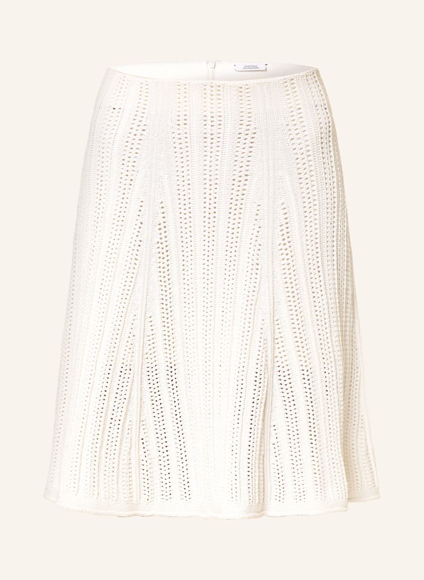 DOROTHEE SCHUMACHER Strickrock PRECISE POINTELLE: ECRU