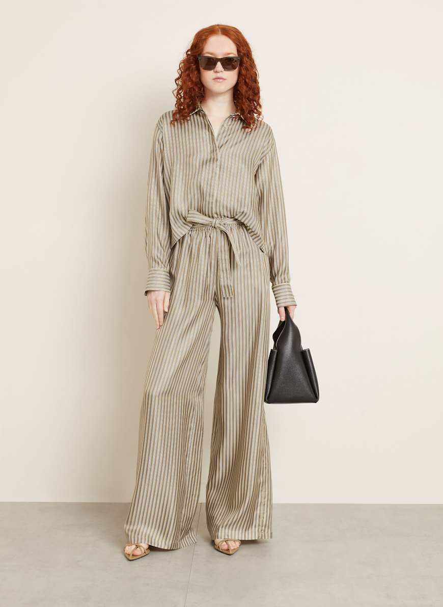 Max Mara Wide leg trousers LADINO made of silk in light