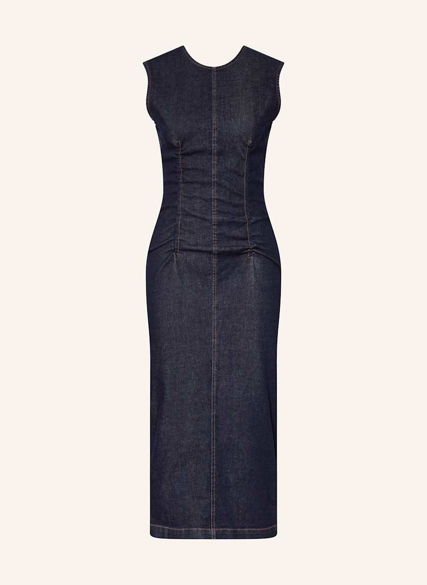 送料関税込■SPORTMAX■Votoコットンブレンドデニムミディドレス SPORTMAX VOTO denim dress in 001 midnightblue