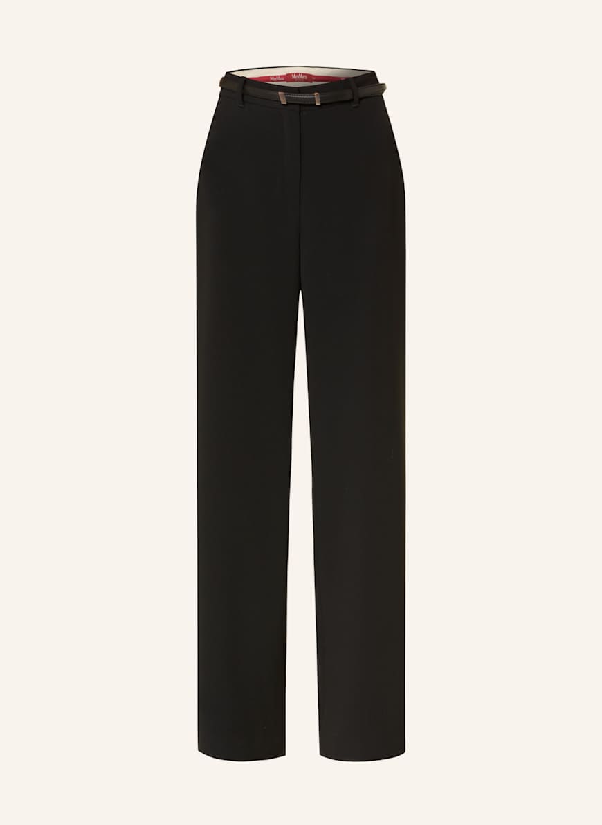 Max Mara STUDIO JEZ wide leg trousers in black
