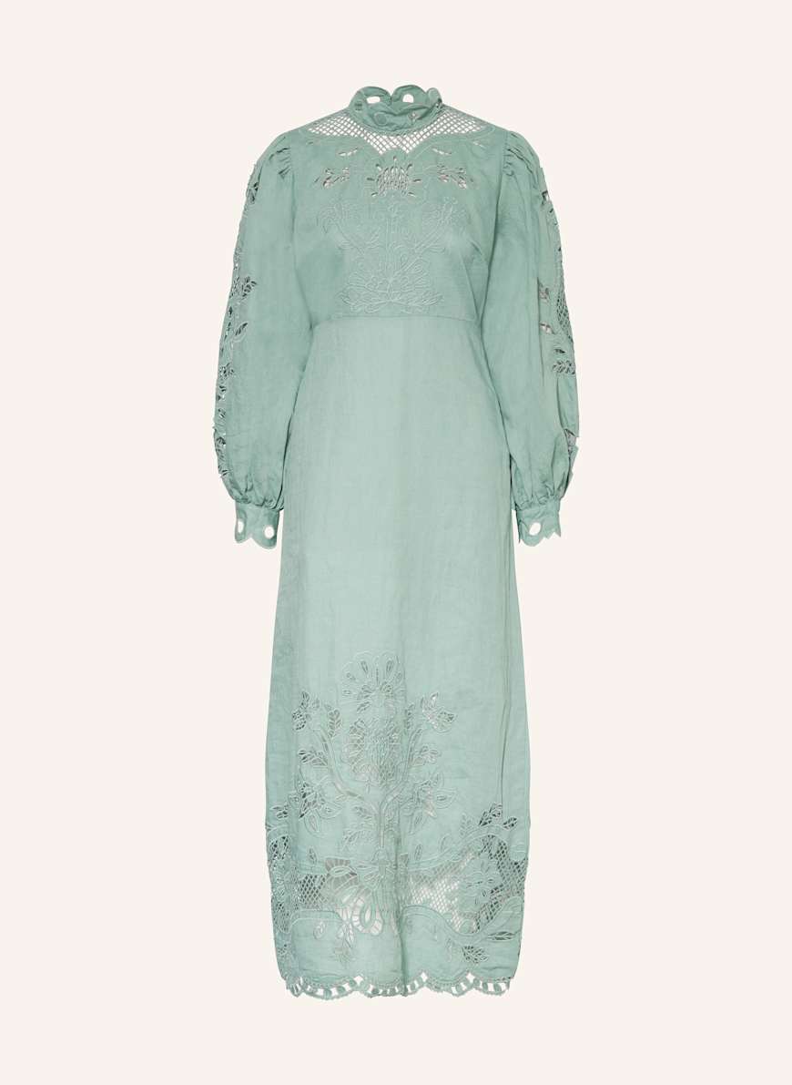 sage green dress floor length Santiago Cut-Out Ruffle Maxi Dress Sage L