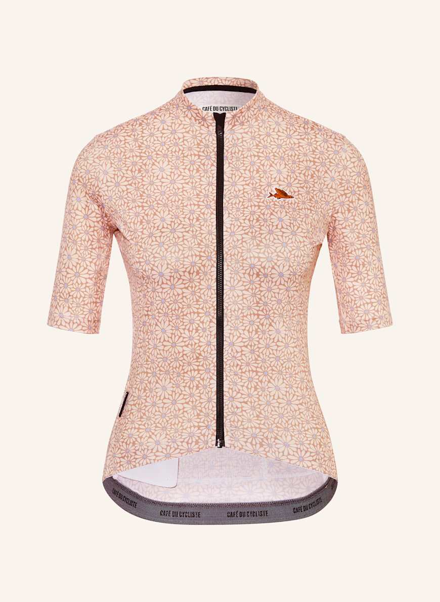 CAFÉ DU CYCLISTE Cycling jersey FLEURETTE in beige / light orange
