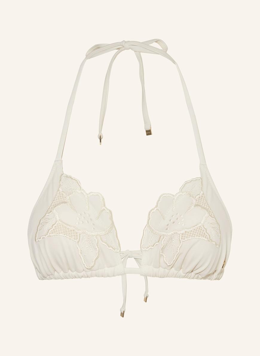 BOSS Triangel-Bikini-Top BRODERIE: ECRU