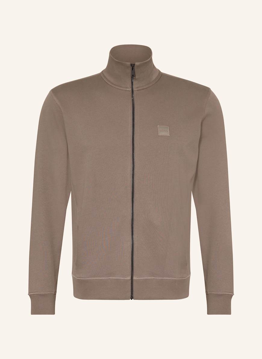 BOSS Sweatjacke ZESTART: BRAUN