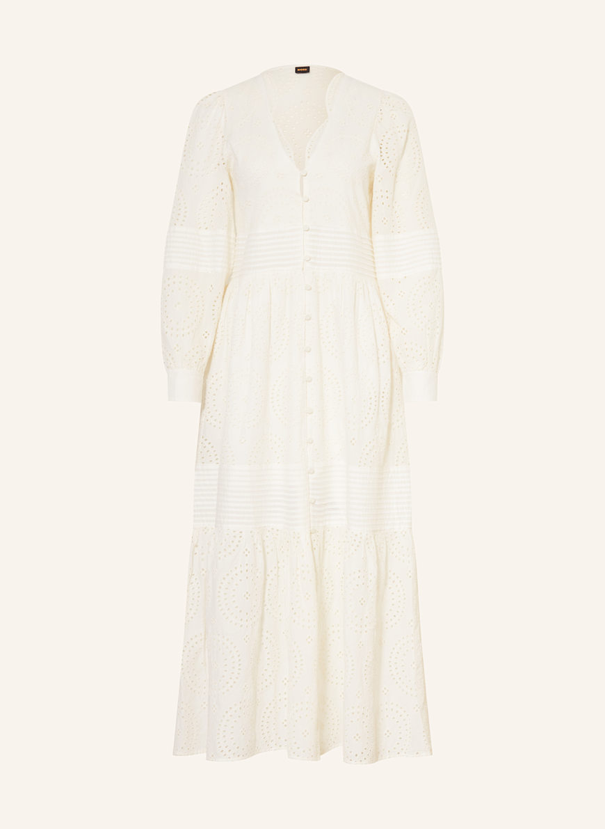BOSS Kleid DABRODY aus Lochspitze: WEISS
