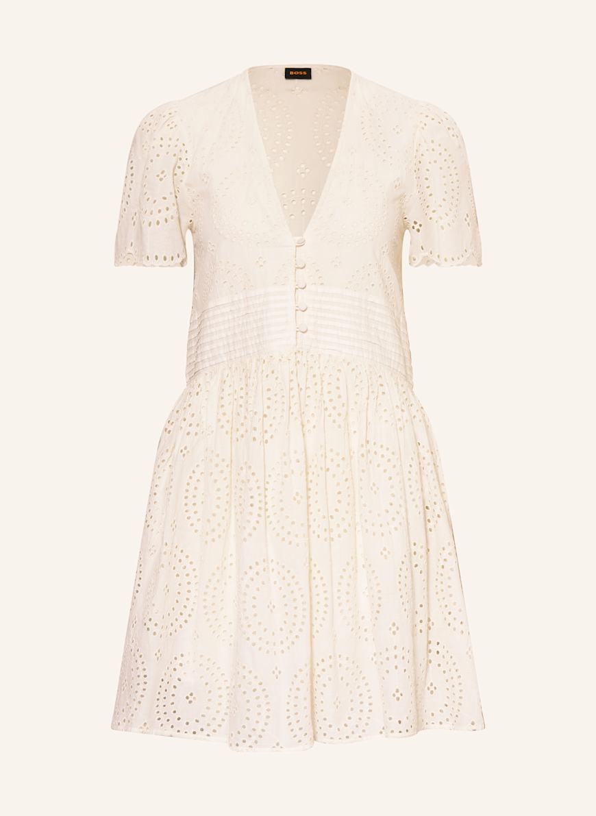 BOSS Kleid DEBRODY aus Lochspitze: CREME