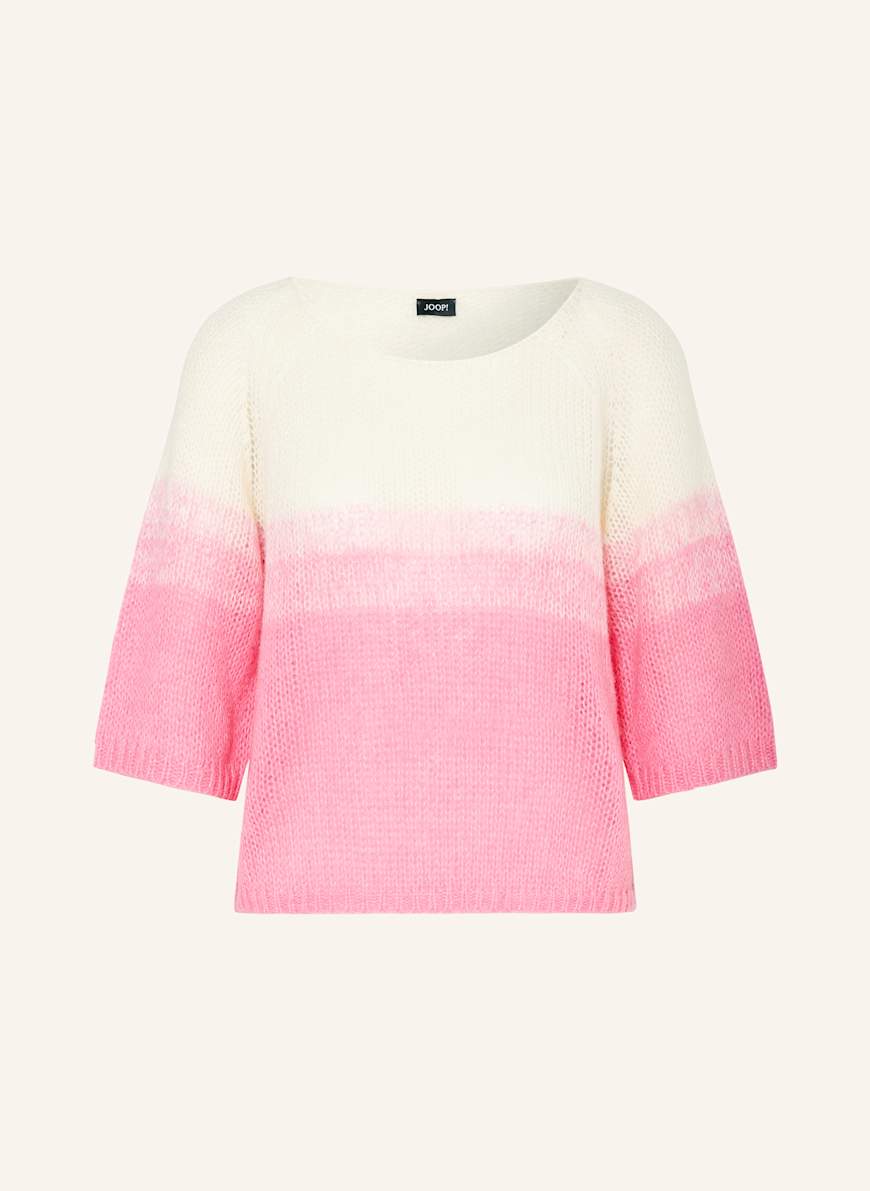 JOOP! Strickshirt KATO mit Alpaka: WEISS/ PINK