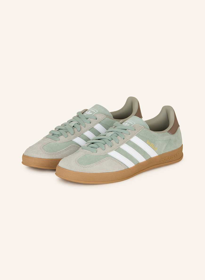 adidas Originals Sneakers GAZELLE INDOOR in light green / khaki / white