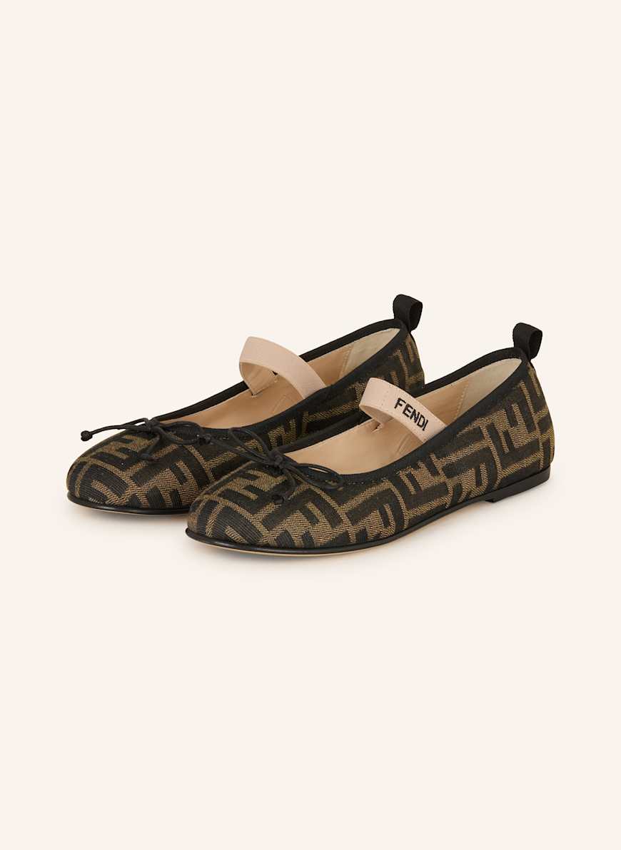 FENDI Ballerinas: BEIGE/ SCHWARZ
