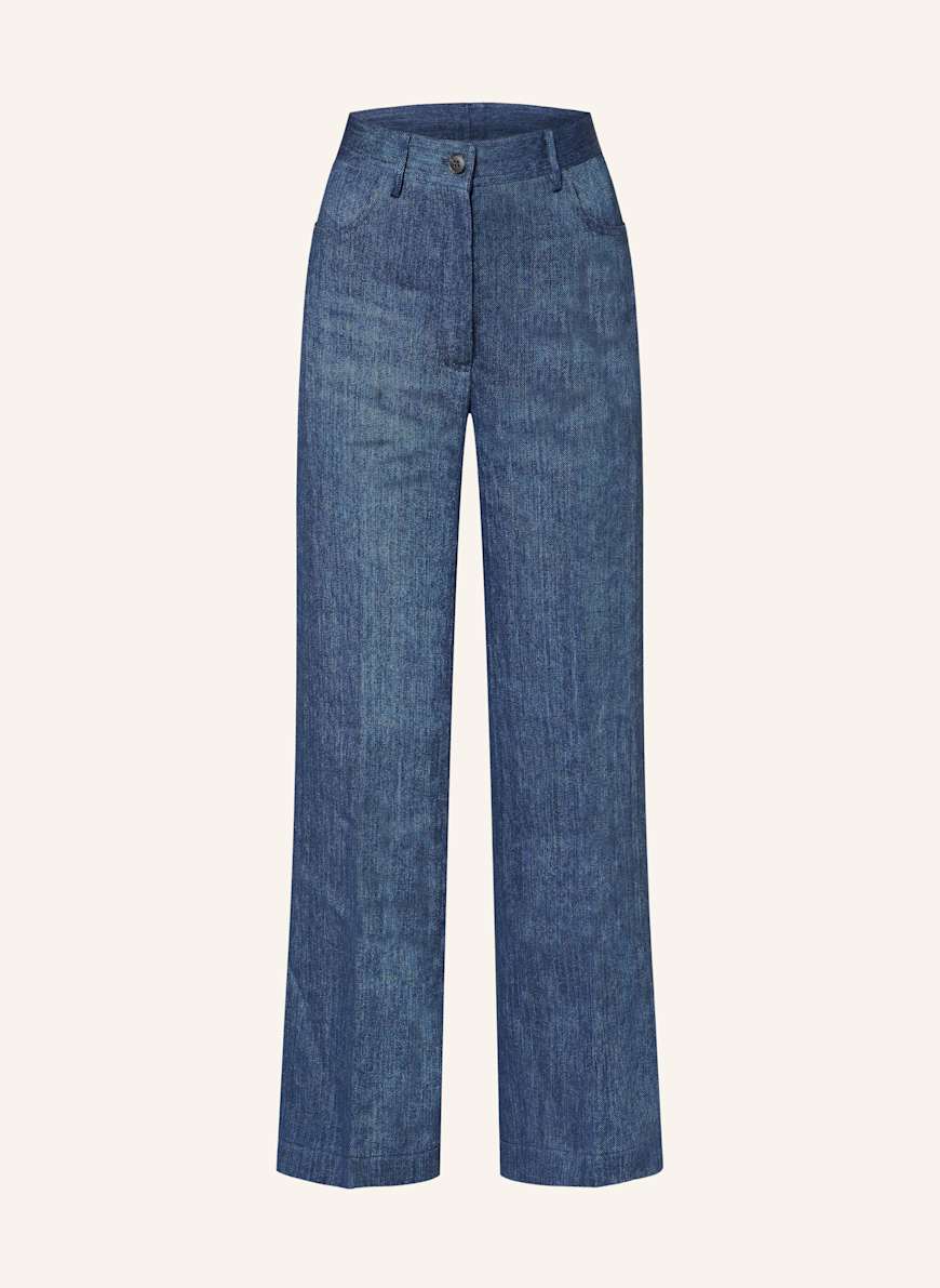 ANTONELLI firenze TAORMINA linen trousers in denim look in