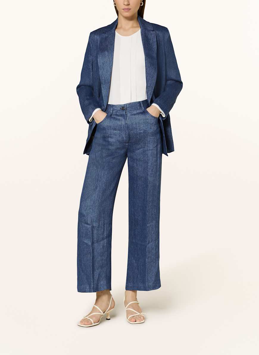 ANTONELLI firenze TAORMINA linen trousers in denim look in