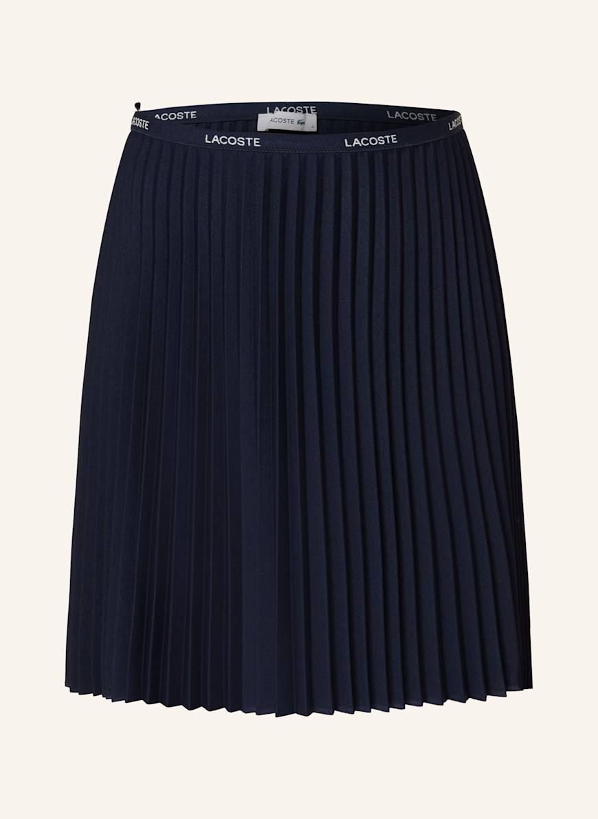 LACOSTE Plisseerock: DUNKELBLAU