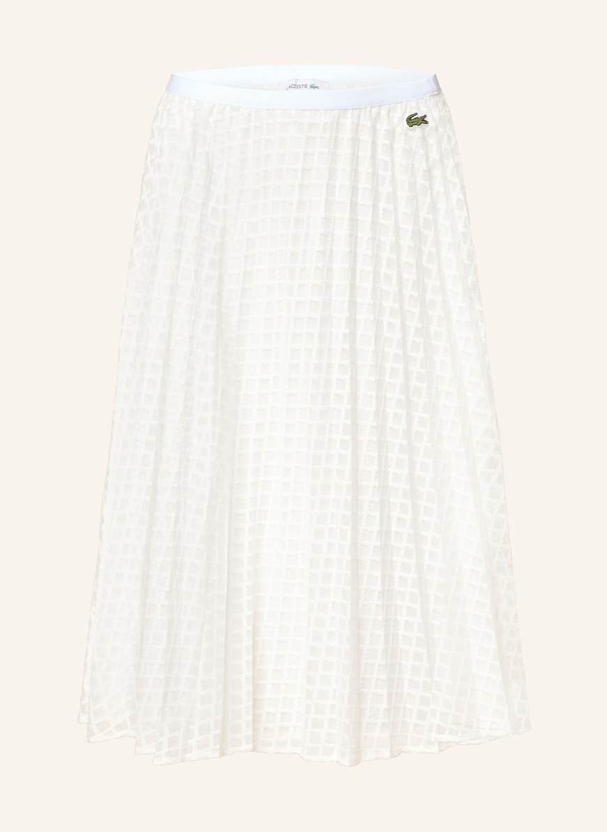 LACOSTE Faltenrock: WEISS