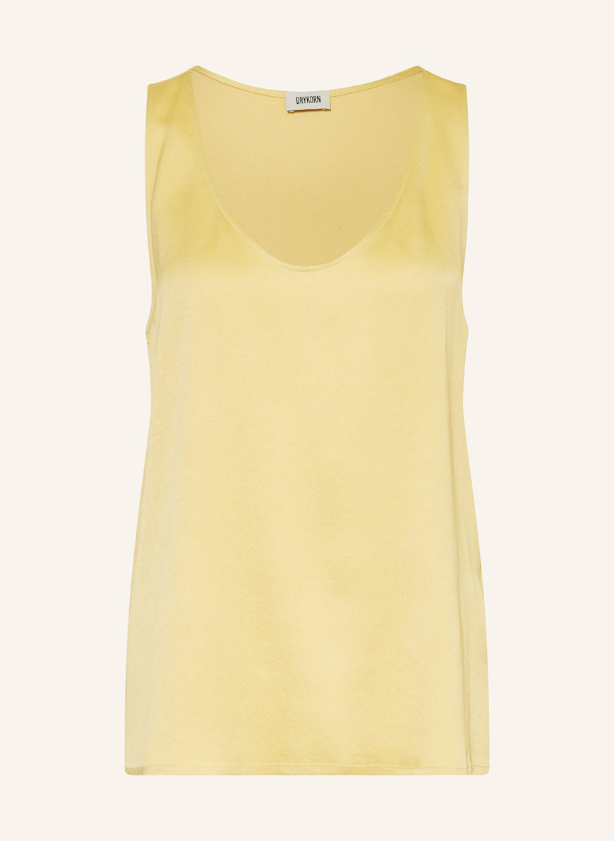 DRYKORN Blusenshirt AMINAH aus Satin: DUNKELGELB