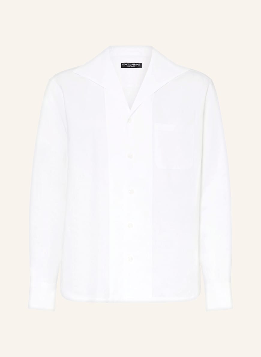 DOLCE & GABBANA Leinenhemd Comfort Fit: CREME