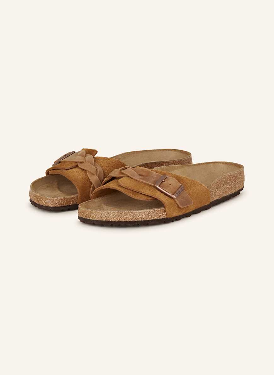 BIRKENSTOCK Pantoletten OITA BRAIDED: COGNAC
