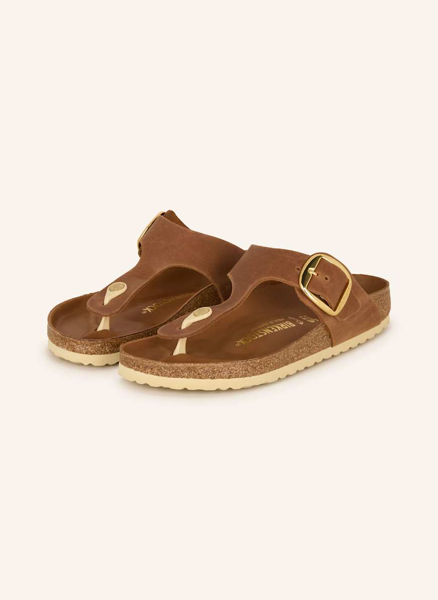 BIRKENSTOCK Flip flops GIZEH BIG BUCKLE in cognac