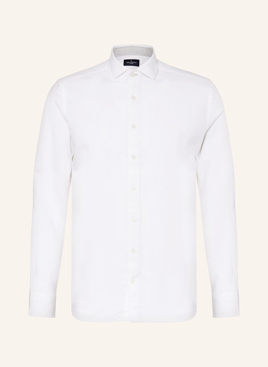 HACKETT LONDON Hemd Tailored Fit mit Leinen: CREME
