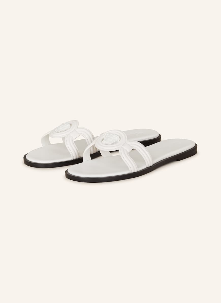 VERSACE Pantoletten LA MEDUSA: WEISS