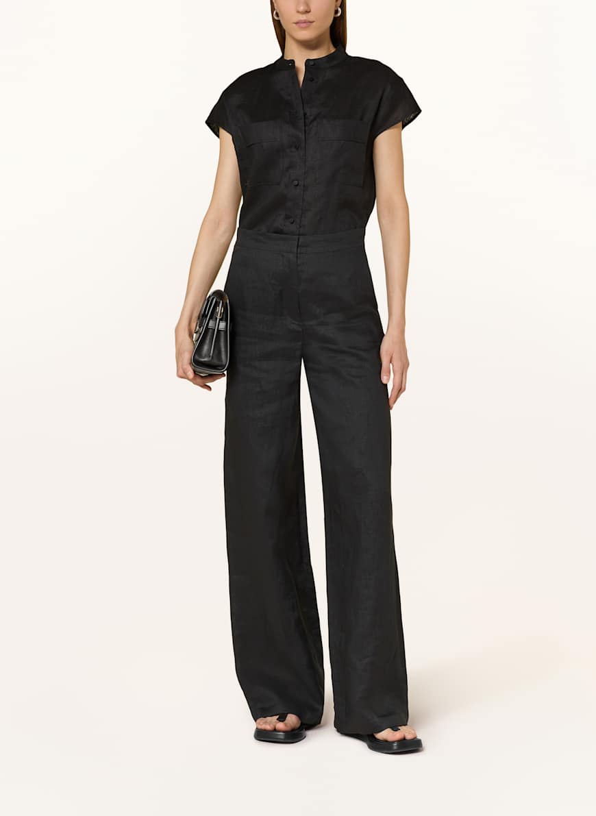 直営♪Max Mara Studio リネン パンツ GARIBO Linen trousers, black | 