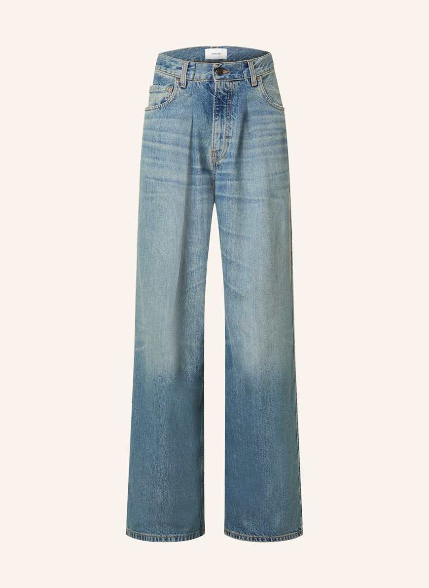 デニム・ジーパン HAIKURE FW25 \"CANDY WIDE-LEG\" JEANS (HEW03340GF139PT T0417) HAIKURE Candy pleated mid-rise wide-leg jeans | NET-A-PORTER